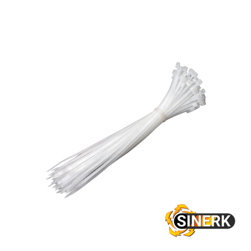 AMARRA PLASTICA BLANCA 10 CM X 2.5MM PAQUETE X 100 UND