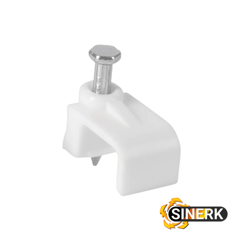 GRAPA PARA CABLE PLANO #6 GRAPA PARA CABLE PLANO #6 BLANCA PAQUTE X 40 UND