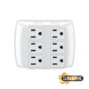 MULTITOMA INTER LIGHT ENCHUFABLE 6 SALIDAS CON POLO A TIERRA